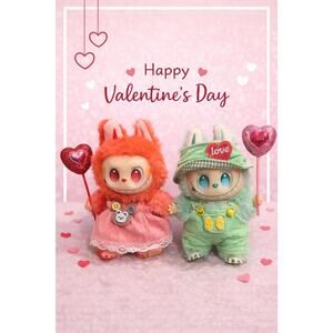 Labubu Lover Couple for Valentine’s Day – Adorably Dressed Collectible